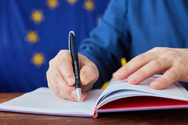 Symbolic - EU pen and flag